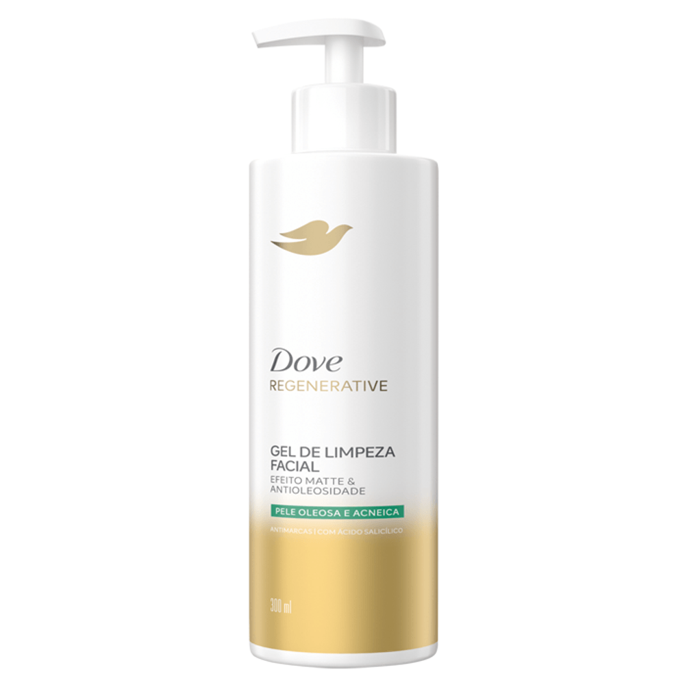 Gel de Limpeza Facial Dove Regenerative Efeito Matte & Antioleosidade 300ml