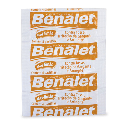Anti-Inflamatório E Antialérgico Benalet 5Mg + 50Mg + 10Mg 4 Pastilhas Mel E Limão