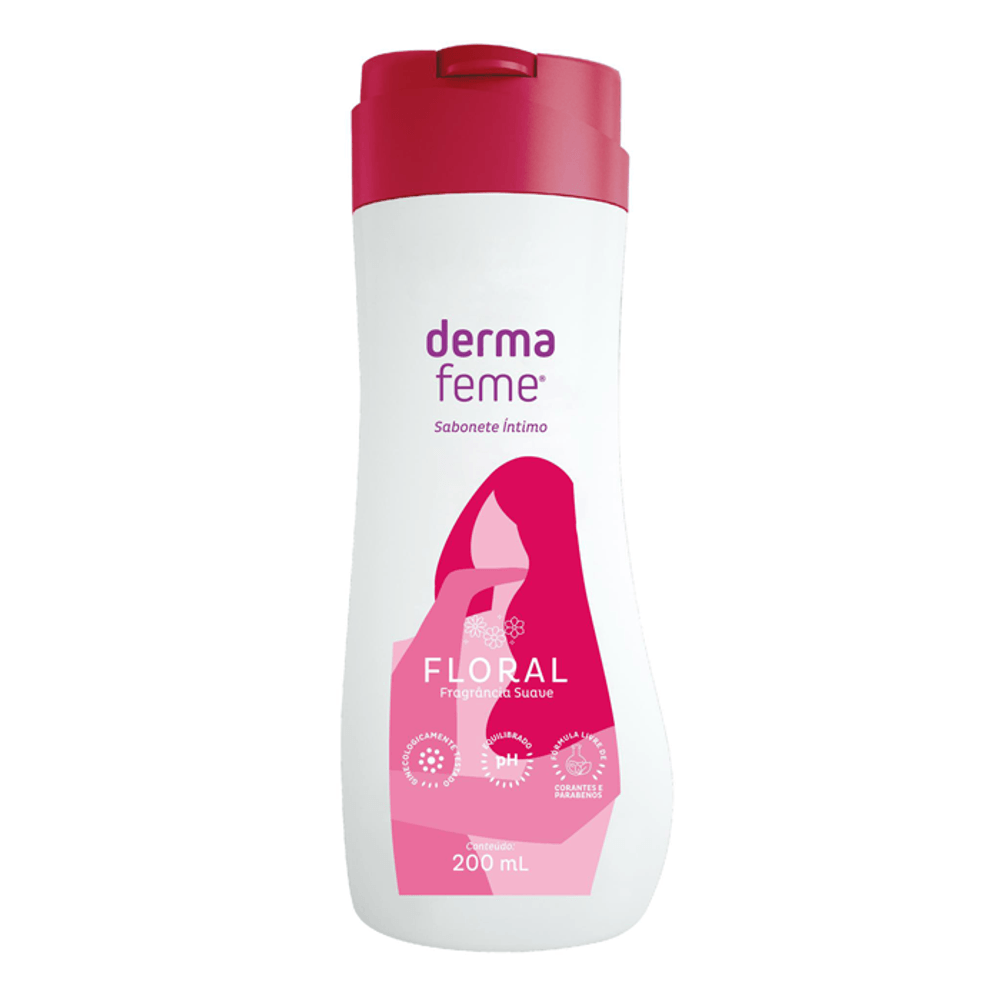 Kit Sabonete Íntimo Dermafeme Floral 2 unidades de 200ml cada ...