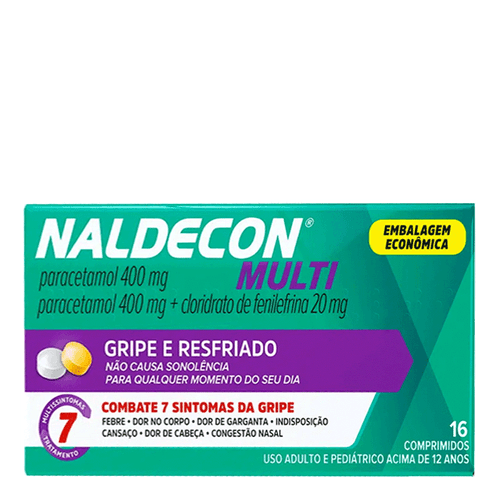 Antigripal Naldecon Multi 400Mg + 400Mg + 20Mg 16 Comprimidos