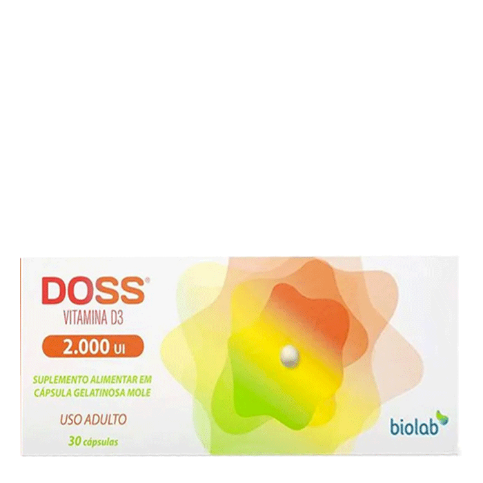 Vitamina D3 Doss 2.000UI Biolab 30 Cápsulas
