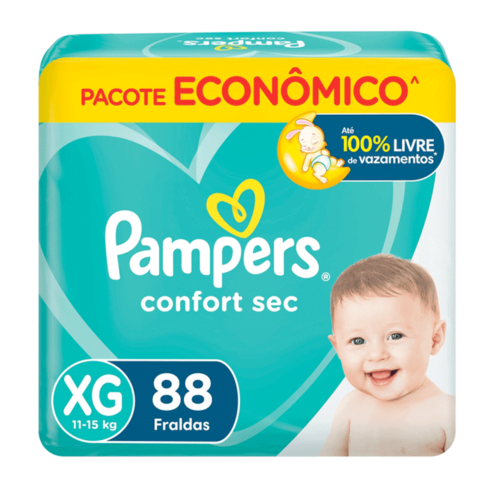 Fralda Pampers Confort Sec Max XG 88 Unidades