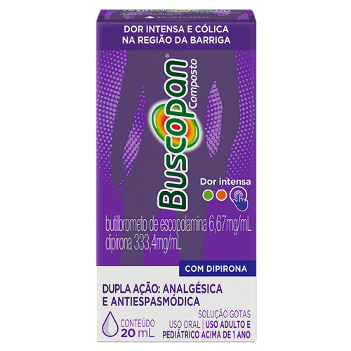 Analgésico E Antiespasmódico Buscopan Composto 6,67Mg/Ml 20Ml Solução Gotas