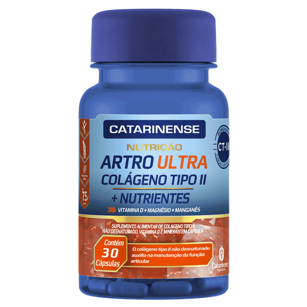 Colágeno Artro Ultra Tipo II Catarinense 30 Cápsulas Gelatinosas ...