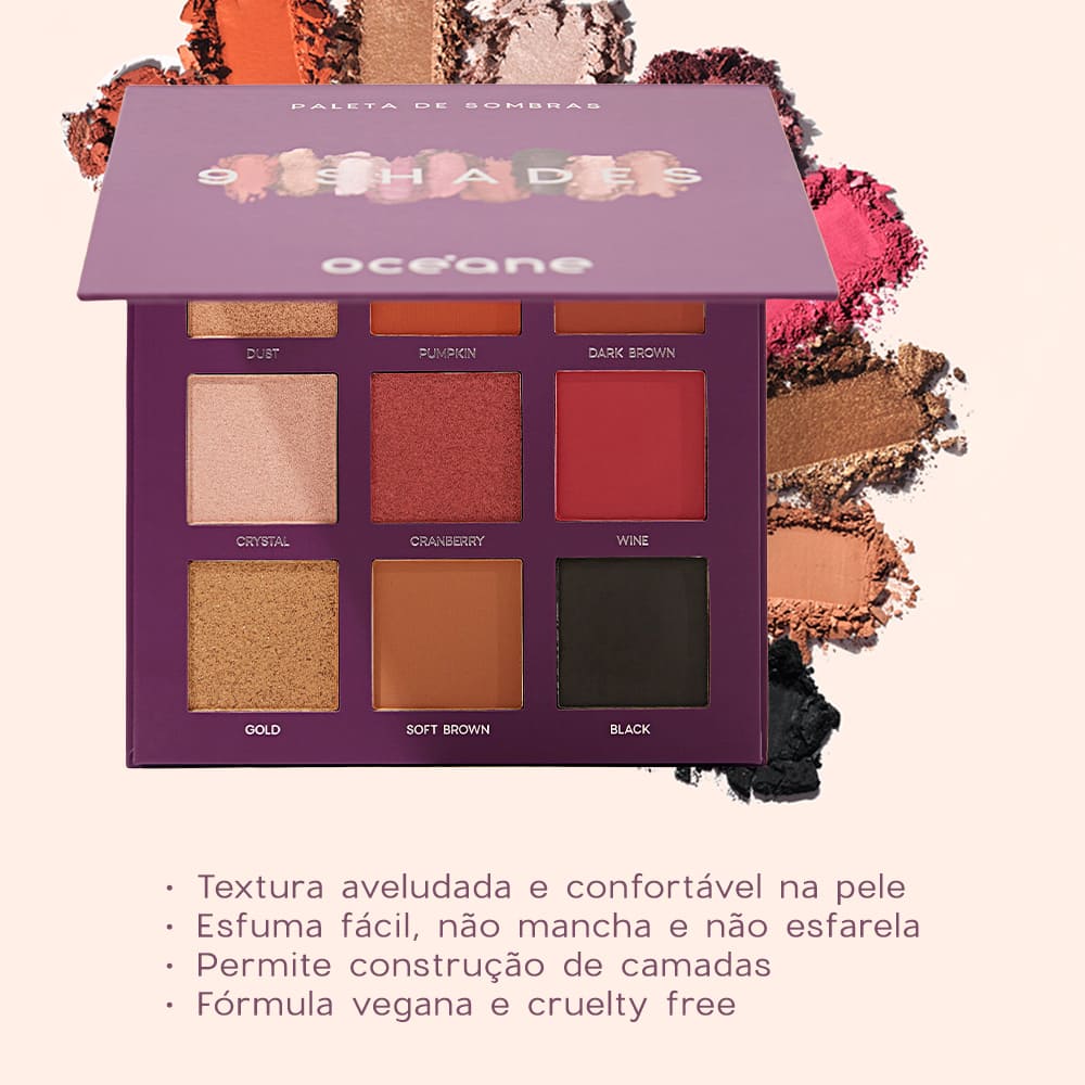Paleta de Sombras - 9 Shades Océane Purple 25g - Drogarias Pacheco