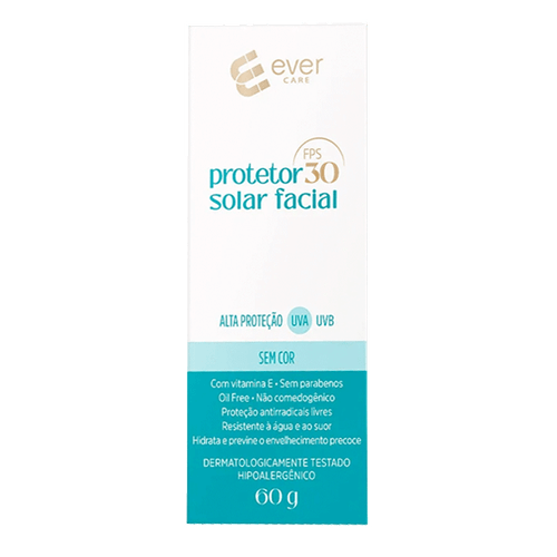 Protetor Solar Facial Ever Care Fps 30 60G