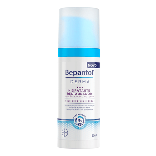 Loção Hidratante Facial Noturna Bepantol Derma Restaurador 50Ml