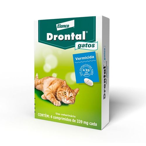 DRONTAL GATOS - cx com 4 comprimidos