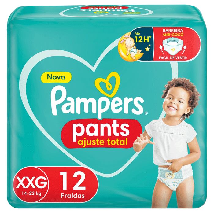 Fralda Pampers Pants Ajuste Total Roupinha XG 14 unidades