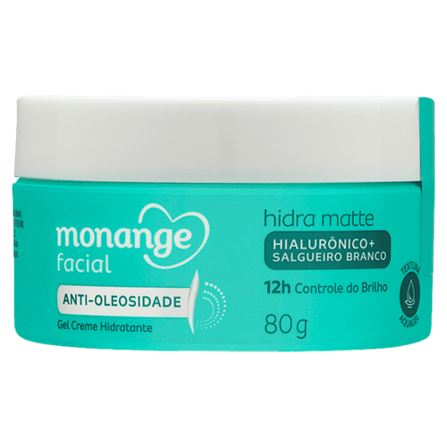 Gel Creme Hidratante Facial Monange Efeito Matte 80G