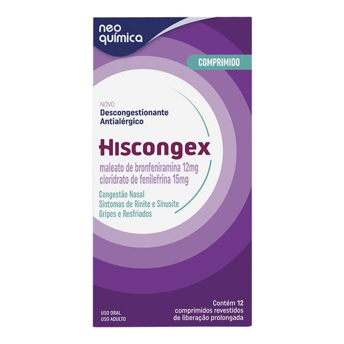 852317-Hiscongex-12mg-Neo-Quimica-12-Comprimidos-Revestidos-De-Liberacao-Prolongada.jpg 852317-Hiscongex-12mg-Neo-Quimica-12-Comprimidos-Revestidos-De-Liberacao-Prolongada.jpg