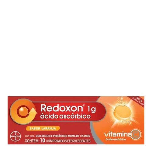 Vitamina C Redoxon 1g Sabor Laranja 10 Comprimidos Efervescente