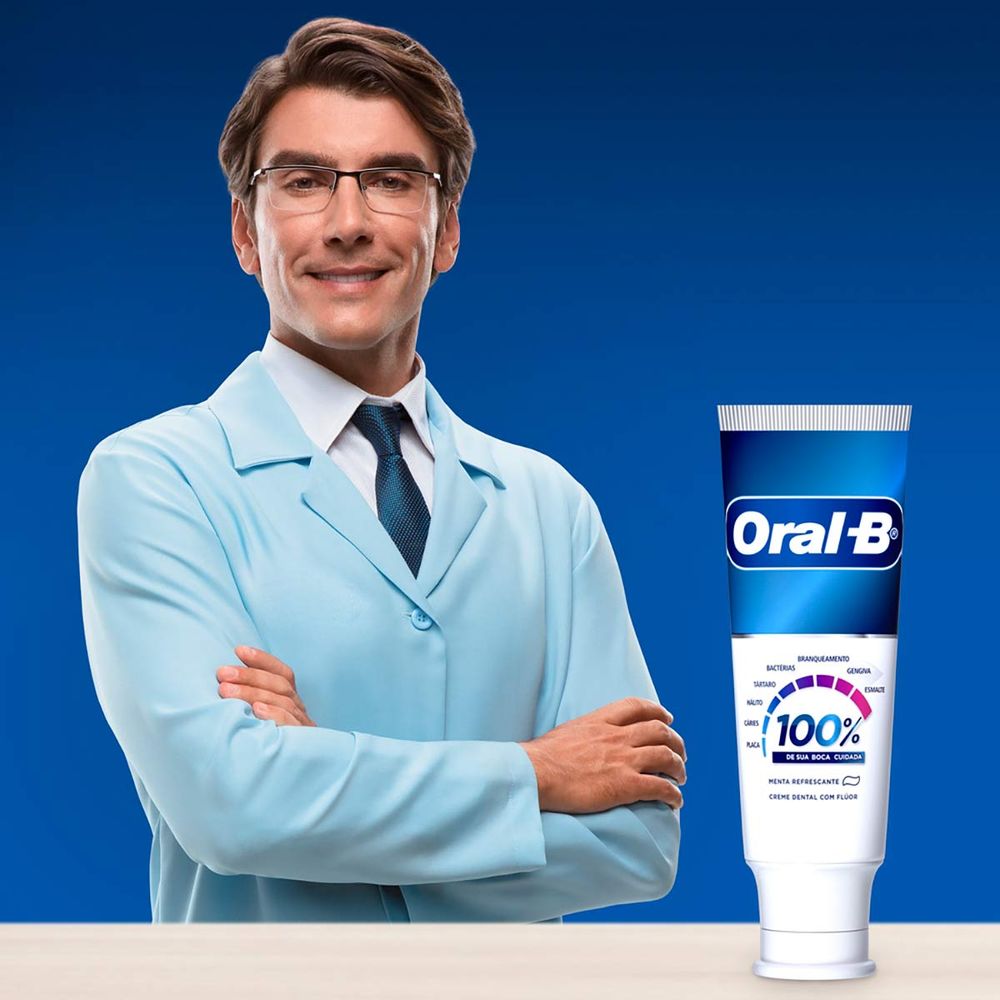 Pasta Oral B Menta Refrescante Pasta De Dente Oral-B 100% De Sua