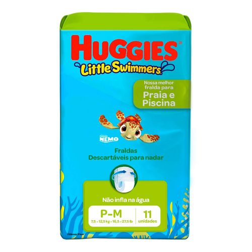 Fralda Huggies Little Swimmers Praia E Piscina P/M 11 Fraldas