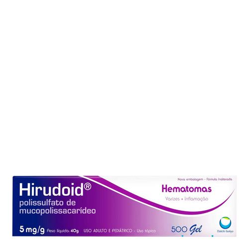 Analgésico E Anti-Inflamatório Hirudoid 5Mg/G Gel 40G