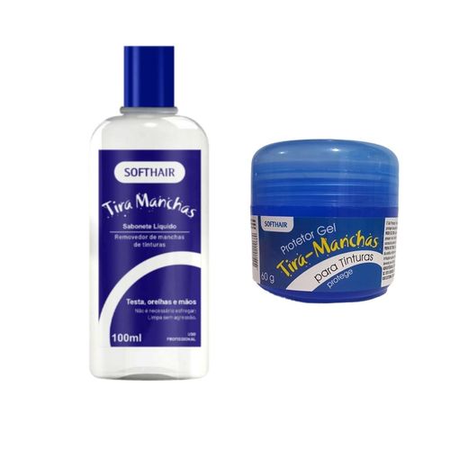 Tira Manchas Soft Hair Tintura Cabelo Na Pele + Gel Protetor