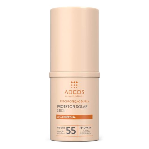 Protetor Solar Facial Adcos Fps 55 Base Beige 17G Stick