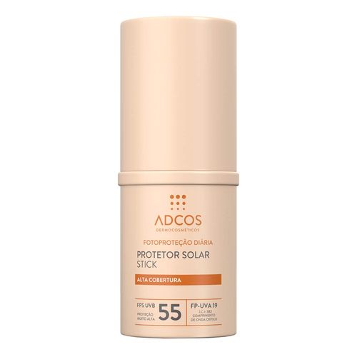 Protetor Solar Facial Adcos Fps 55 Base Peach 17G Stick