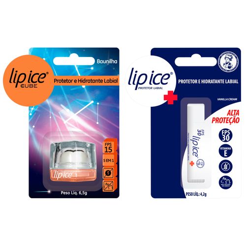Protetor Labial Cube Baunilha + Lip Ice Alta Proteção Fps 30 Grátis Cube Baunilha + Lip Ice® Alta Proteção Fps 30 Grátis