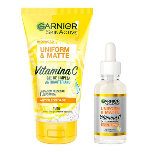 Kit-Garnier-Uniform---Matte-Vitamina-C-Gel-de-Limpeza-150ml--Serum-Antimarcas-30ml.jpg Kit-Garnier-Uniform---Matte-Vitamina-C-Gel-de-Limpeza-150ml--Serum-Antimarcas-30ml.jpg