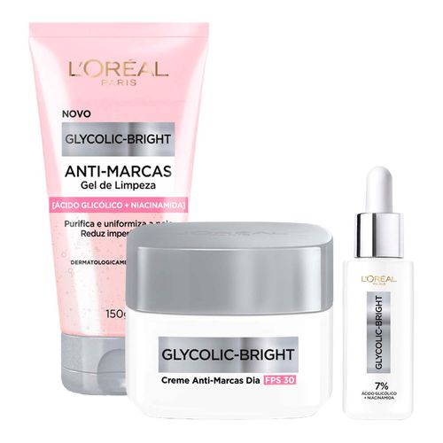 Kit-LOreal-Paris-Glycolic-Bright-Antimarcas-Gel-De-Limpeza-150g--Serum-30ml--Creme-Dia-FPS30-49g.jpg