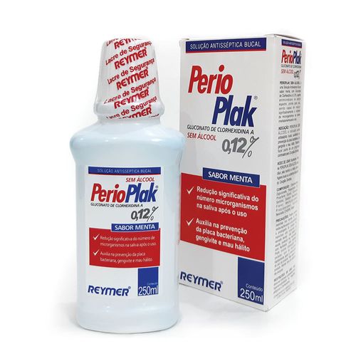 Solução Antisséptica Bucal PerioPlak 0,12% Sem Álcool Reymer 250ml