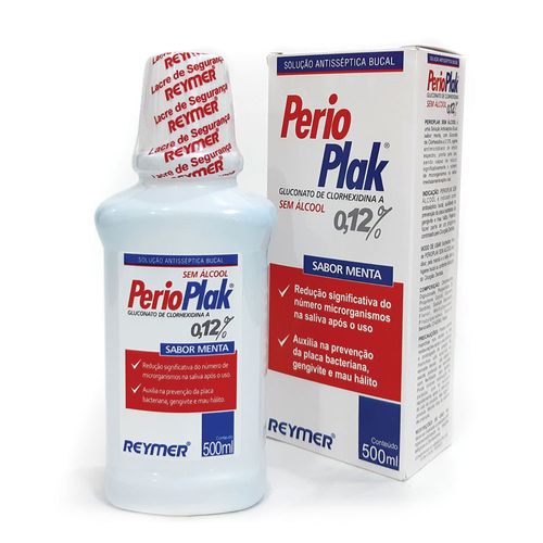 Solução Antisséptica Bucal PerioPlak 0,12% Sem Álcool Reymer 500ml