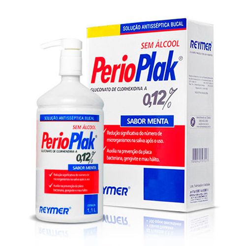 Solução Antisséptica Bucal PerioPlak 0,12% Sem Álcool Reymer 1.1L