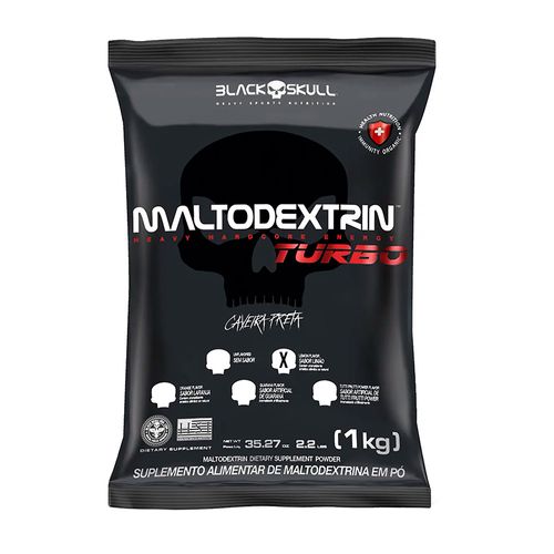 Maltodextrin Turbo 1Kg Pouch Sabor Limão Black Skull