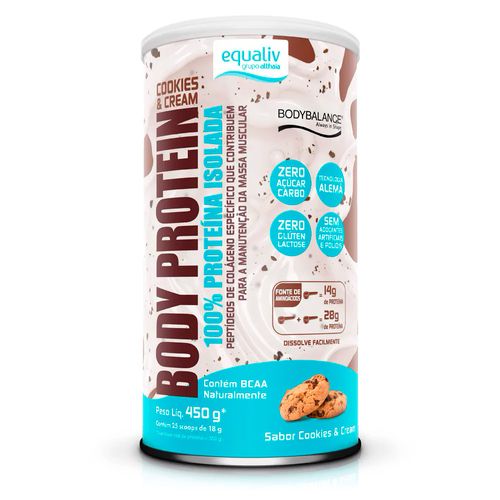 Suplemento Body Protein 450g Cookies e Cream Equaliv