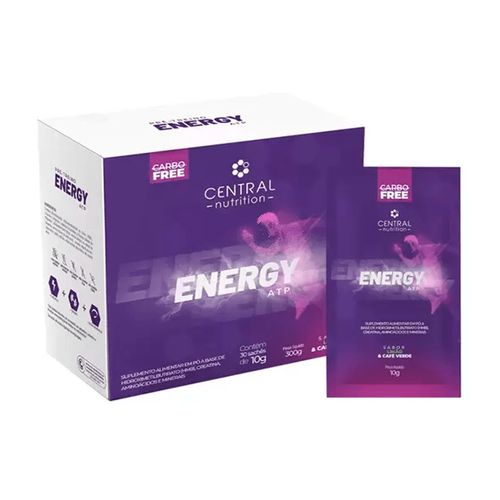 Suplemento Alimentar Energy ATP 10g 30 Sachês com HMB Creatina e Aminoácidos Limão Central Nutrition