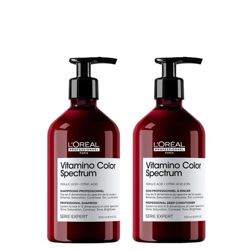 Kit L'oreal Professionnel Série Expert Vitamino Color Spectrum Shampoo 500Ml + Condicionador 500Ml