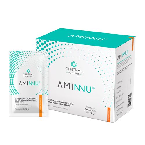 AMINNU® Tradicional - 10g 30 Sachês -Sabor Tangerina