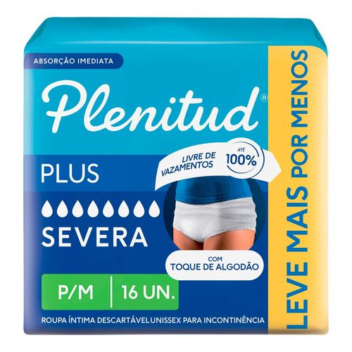 Roupa Íntima Plenitud Plus P/M 16 Unidades