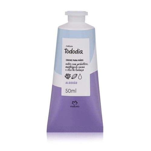 Creme Nutritivo para as Mãos Tododia Algodão Natura 50 ml