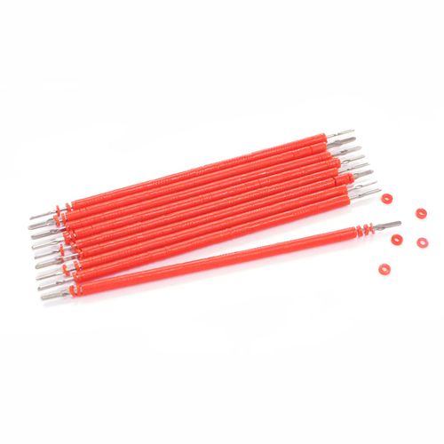 Elástico Ortodôntico Ligadura Bengalinha 1000un. Morelli Vermelho-Cristal