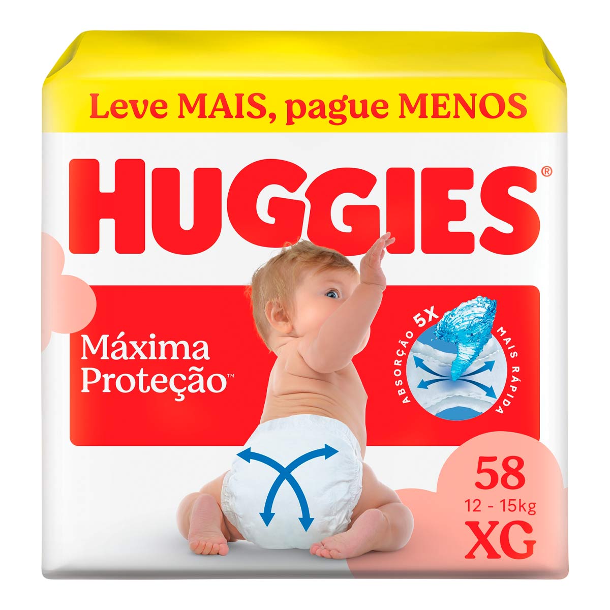 Fralda Huggies Supreme Care XG 58 Unidades