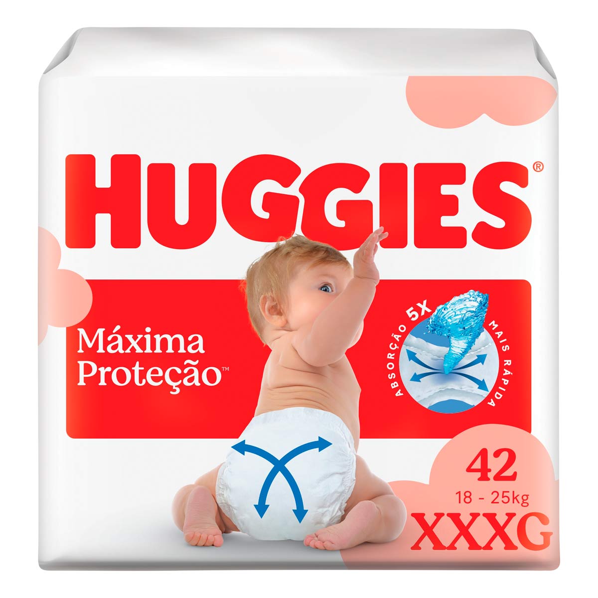 Fralda Huggies Máxima Proteção XXG 58 Unidades - Drogarias Pacheco