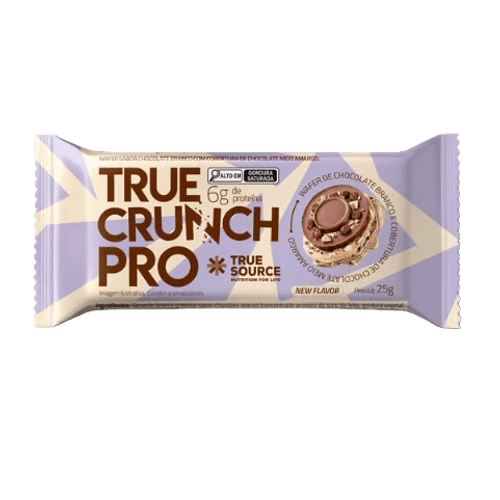 Wafer Proteico True Crunch Pro Chocolate Meio Amargo True Source 25g