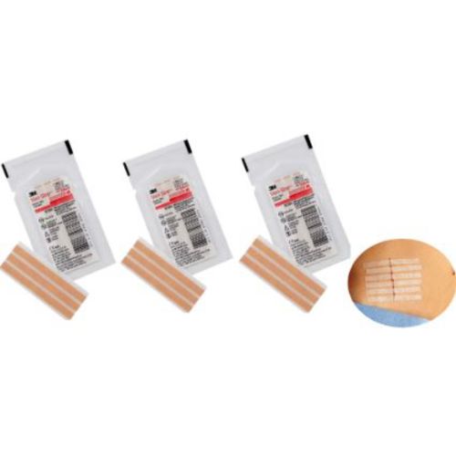Kit com 3 Curativos Sutura Ponto Falso Steri-Strip 6X75mm R1541 (3 unidades) - 3M