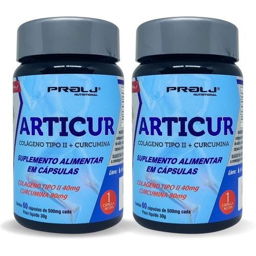Kit 2 Articur Colágeno Tipo 2 + Curcumina 120 Cápsulas Prolj Nutritional ARTICUR COLÁGENO TIPO 2 + CURCUMINA 120 CÁPSULAS KIT 2
