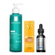 Kit-Effaclar-Alta-Tolerancia-300g--Skinceuticals-P-Tiox-30ml--Protetor-Solar-Clarify-FPS60-Media-40g