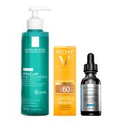Kit-Effaclar-Alta-Tolerancia-300g--Skinceuticals-P-Tiox-30ml--Protetor-Solar-Clarify-FPS60-Morena-40g-SP
