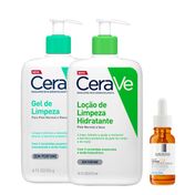 Kit-Gel-CeraVe-454g--Locao-Banho-CeraVe-473ml--Serum-Pure-Vitamin-C-12-15ml-Pacheco