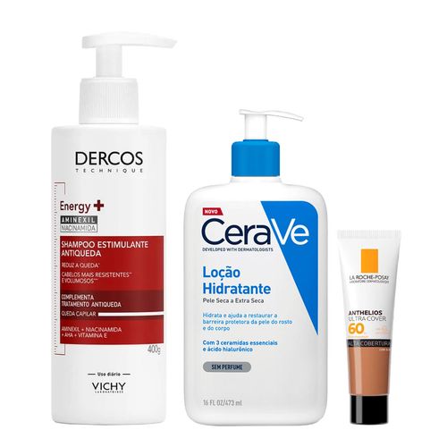 Kit-Protetor-Solar-FPS-60-Ultra-Cover-5-0-30g--Shampoo-Dercos-Energy--400ml-Hidratante-CeraVe-473ml-Pacheco Kit-Protetor-Solar-FPS-60-Ultra-Cover-5-0-30g--Shampoo-Dercos-Energy--400ml-Hidratante-CeraVe-473ml-Pacheco