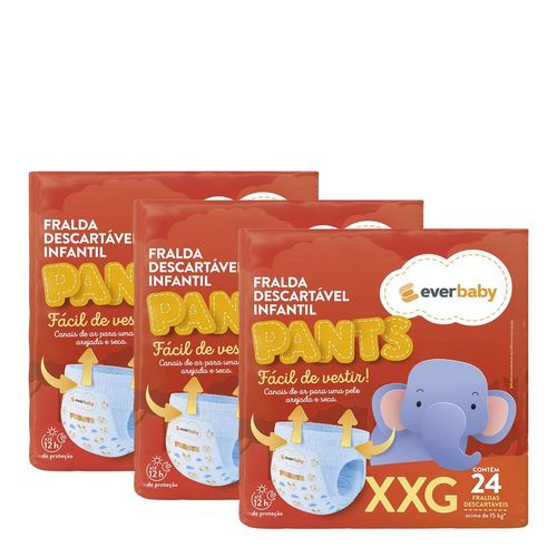 Kit-Fralda-Ever-Baby-Pants-Roupinha-XXG-3-Pacotes-com-24-Unidades-Pacheco Kit-Fralda-Ever-Baby-Pants-Roupinha-XXG-3-Pacotes-com-24-Unidades-Pacheco