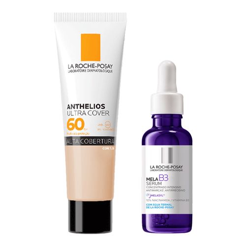 Kit-Protetor-Solar-FPS-60-Ultra-Cover-1-0-30g--Serum-Mela-B3-30ml Kit-Protetor-Solar-FPS-60-Ultra-Cover-1-0-30g--Serum-Mela-B3-30ml
