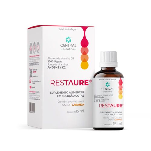 Restaure Central Nutrition 15ml- Vitamina A- D3- E- K2 sem sabor