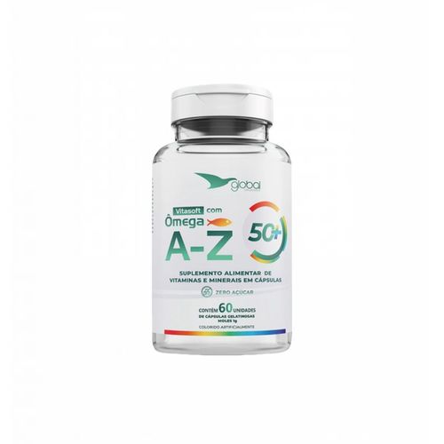 Vitasoft A- Z + Ômega - Polivitamínico Global Suplementos Sem Sabor