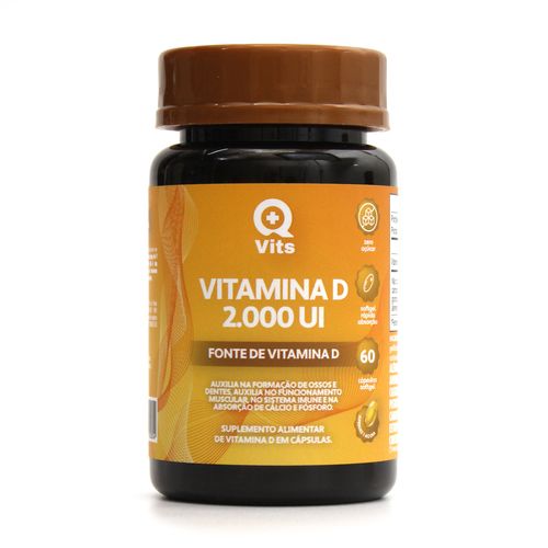 Vitamina D 2000UI QMaisVits 60 Cápsulas Softgel sem sabor